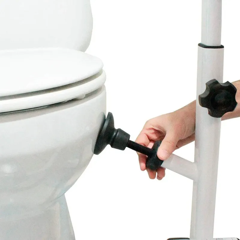 Close Up of KMINA Suction used to hold the toilet safety rails