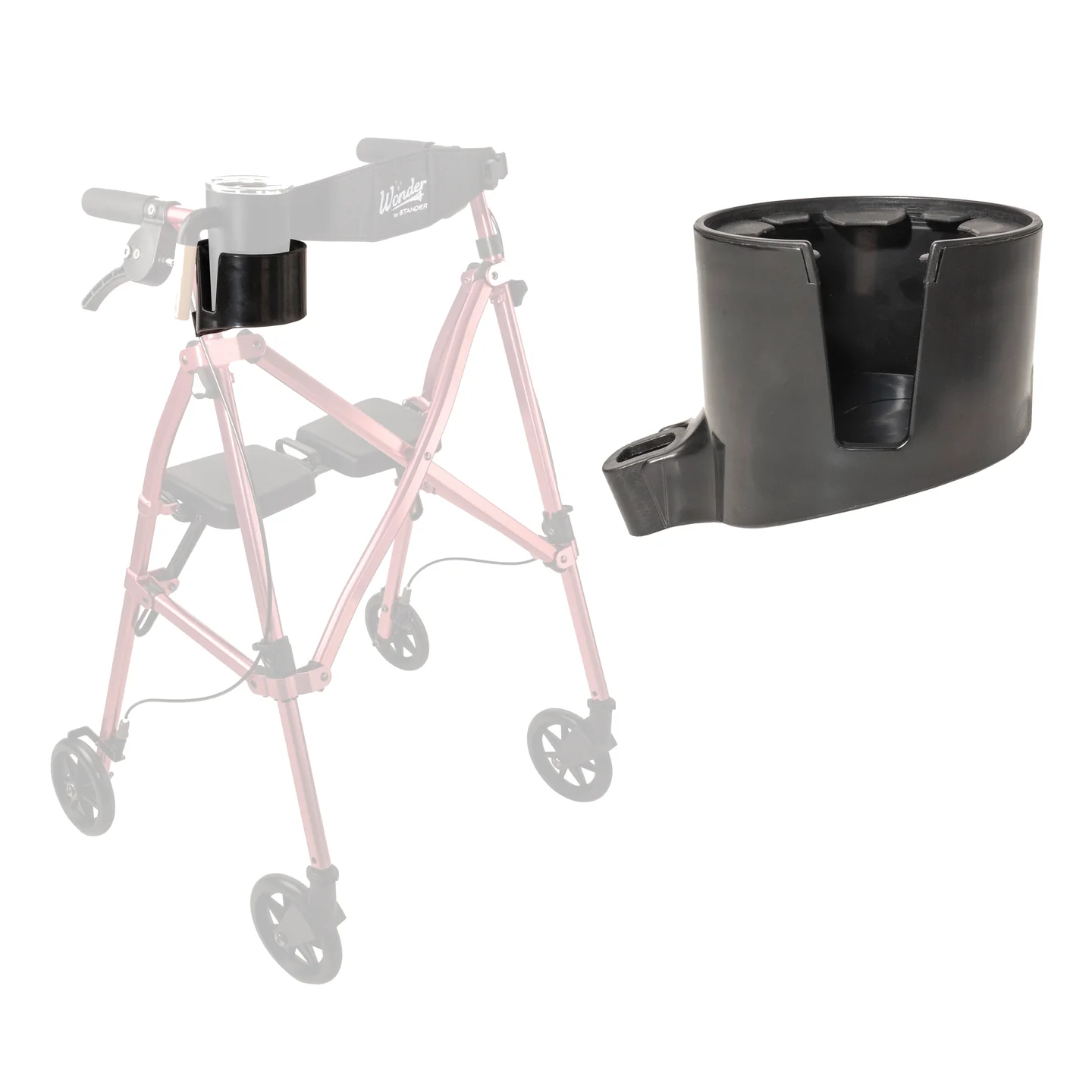 Main visual Cup Holder on a rollator