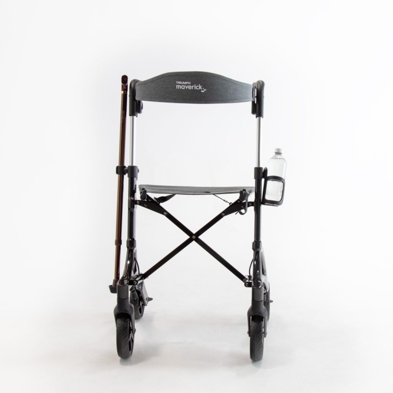 Back view of rollator