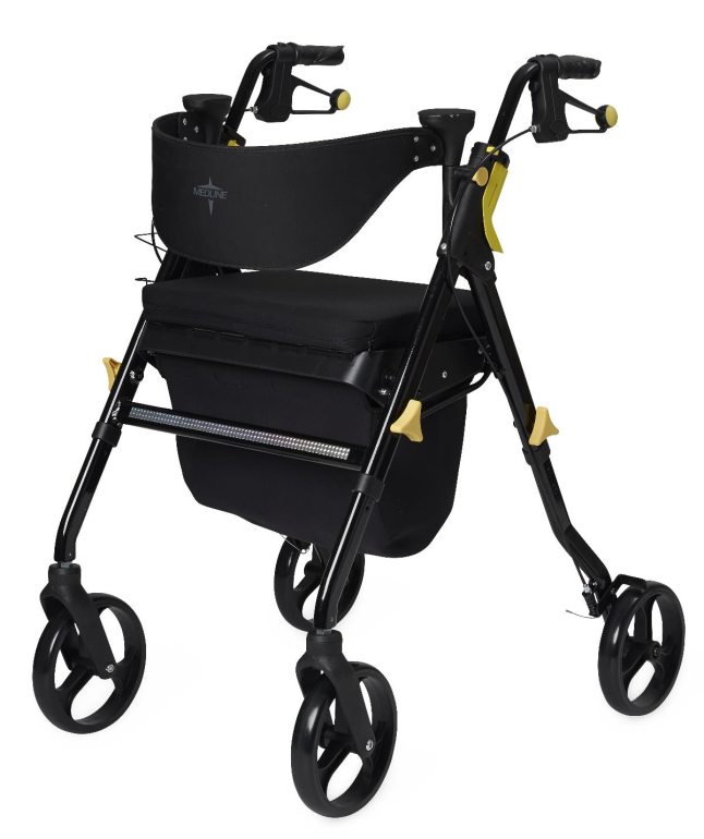 Front view of rollator