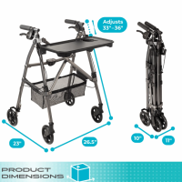 Dimensions of rollator