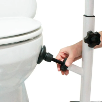 Suction used to hold the toilet safety rails