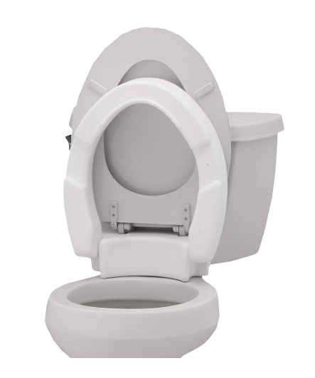 Toilet Seat Riser Elongated Hinged